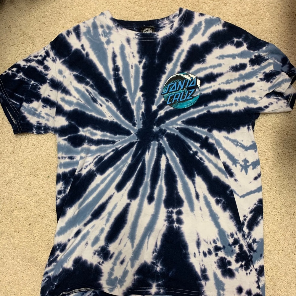 tie dye santa cruz tee